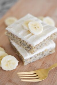 Banana Bread Bars with Browned Butter Frosting